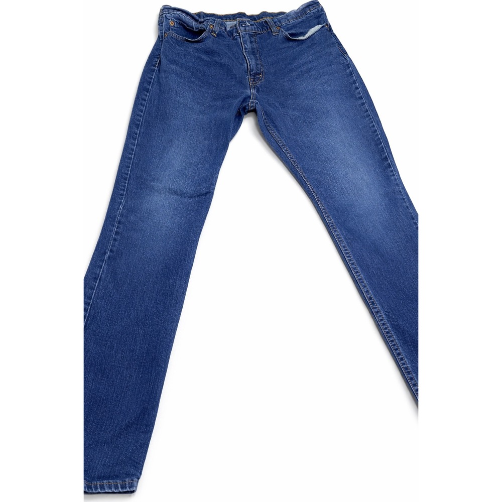 Levi's 511 Straight Fit Dark Wash Blue Denim Jeans‎ Mens Size 36x32